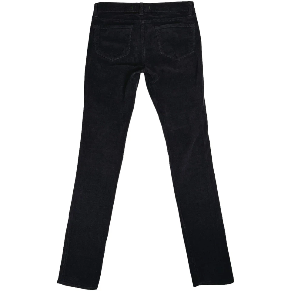 Pantalones de mezclilla de pana marca J pierna lápiz talla 26 negros tiro bajo ajustados rectos elásticos Foto 3 de 4