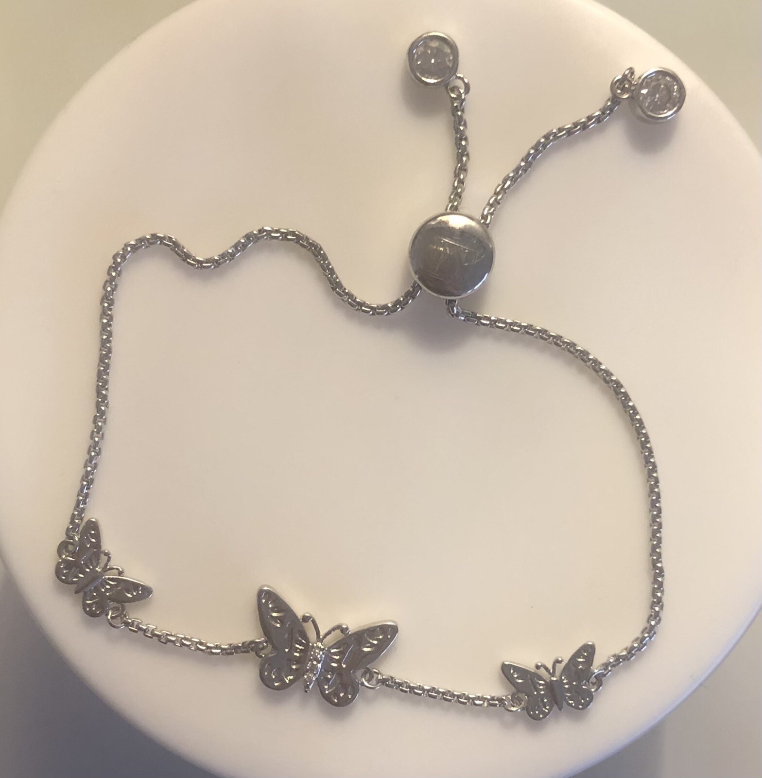 Silver Adjustable Butterfly Bracelet - image 4