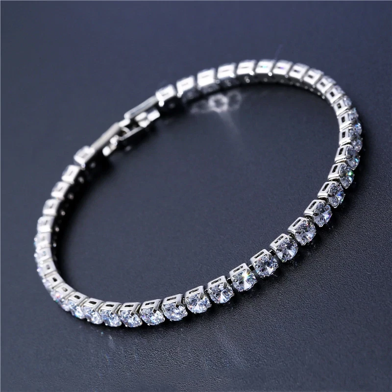 Silver and cubic zirconia hotsell bracelets