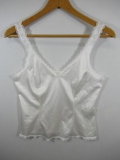 Vintage JCPenney Satin Camisole Women 34 White Antron Nylon USA