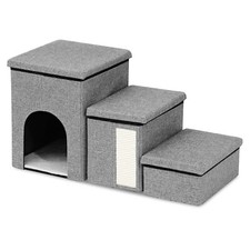 Non-Slip Pet Stair Cat Storage Ladder  Scratcher Storage Pet Stair Cat Stair US