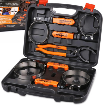 HORUSDY 5-Piece Standard Oil Filter Swivel Wrench Set 2-3/4 - 5-1/4(68.85-133.35