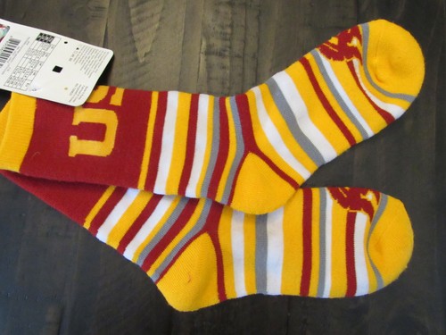 USC Trojans Lotta Stripe Soft High Socks - Men's Large (10-13) NEW - Picture 3 of 5
