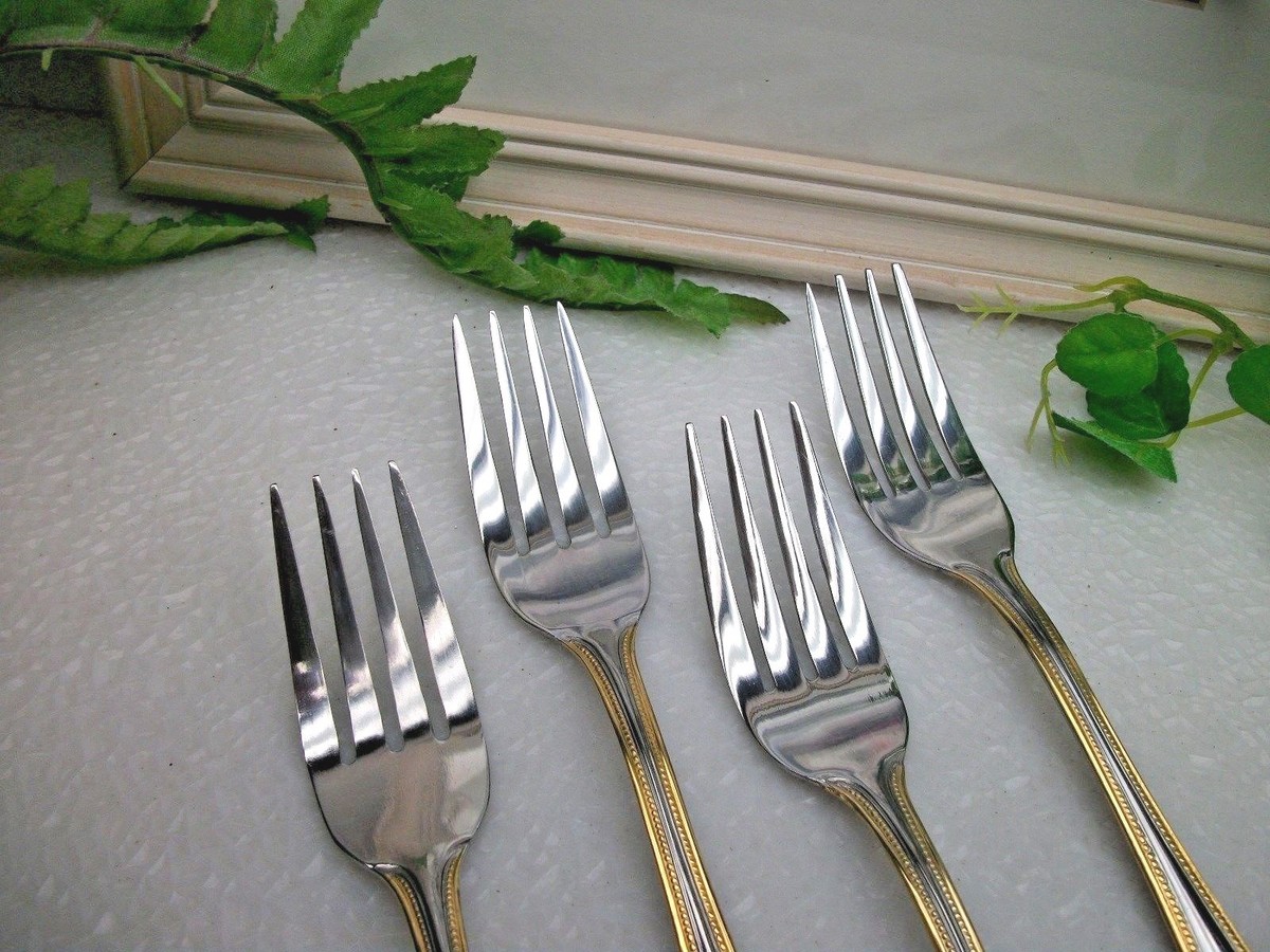 International Silver ROYAL BEAD GOLD Accent Stainless Steel