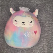 Squishmallows Leslie the Llama Tie Dye  XOXO Plush 8"