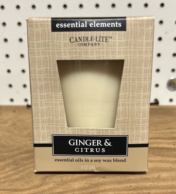 Essential Elements 9 Ounce Candle, Ginger, And Citrus