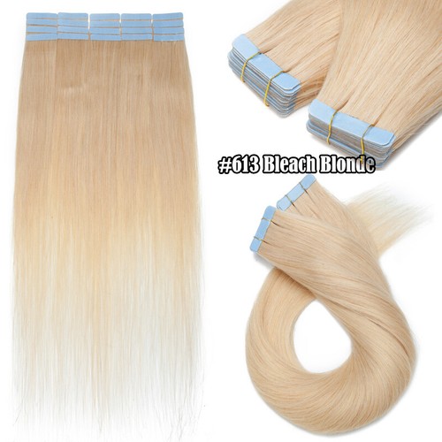 40pcs Thick Tape in 100% Real Human Hair Extensions Skin Weft Blonde 100G 16-24" - Picture 41 of 67