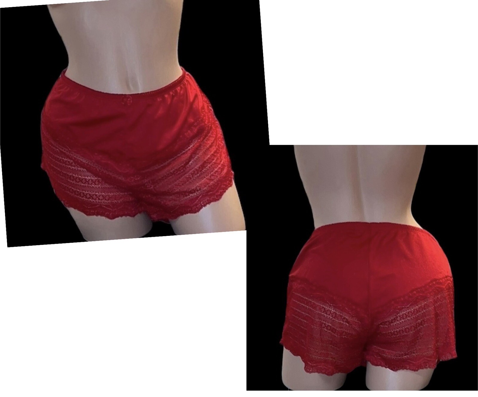 Kmart PINK Red Silky Lace Sheer Mesh Nylon Shorts Panties Women’s 3X eBay