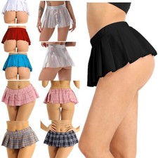 DE Damen Minirock Sexy Vielseitige Faltenrock Dessous Schulmädchen Röcke