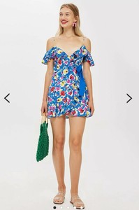 topshop floral wrap dress