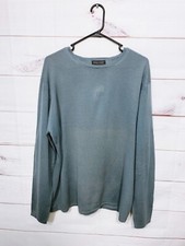 Banana Republic Mens Extra Fine Italian Merino Wool Sweater Size L Gray Pullover