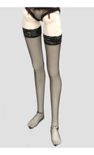 Dollmore 26" doll stockings  Model F Size - Long Mesh Stockings Black 
