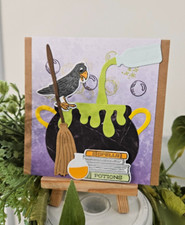 STAMPIN UP CARD KIT - CAULDRON WITH CROW FA.142