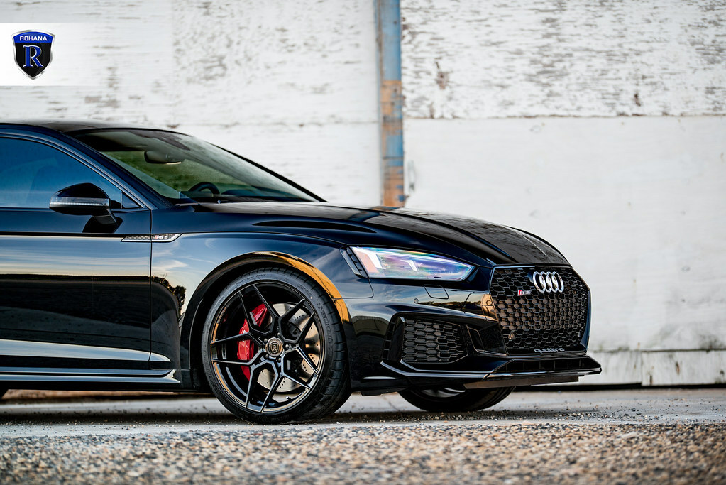 リロノア 20” ROHANA RFX11 GLOSS BLACK CONCAVE WHEELS FOR AUDI A5 S5 A7 S7