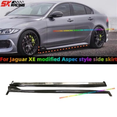 2PCS Carbon Fiber Modified  Aspec Style Side Skirts for Jaguar XE XEL 2017-2020
