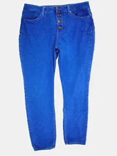 NoBo No Boundaries Juniors 4-Button-Up Fly 4 Pocket Blue Denim Jeans Size 17