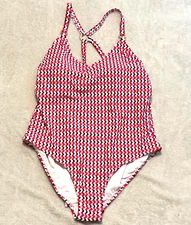 NWT Kona Sol Women's Wide Ribbed Ring One Piece Swimsuit size 18 1X