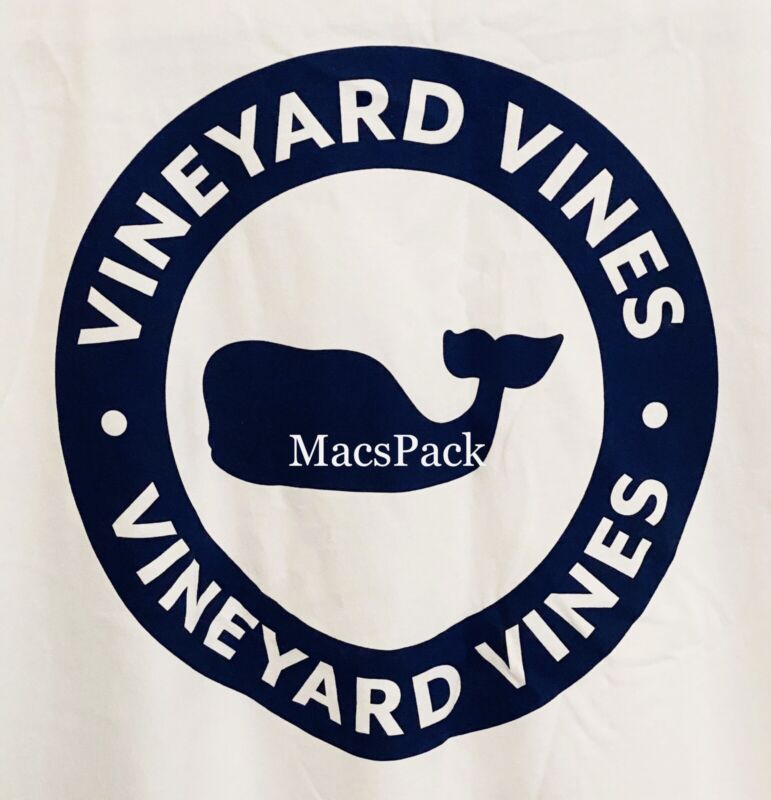 Men's Vineyard Vines Pocket T-Shirt Whale Dot White 4XB Big and Tall Tee