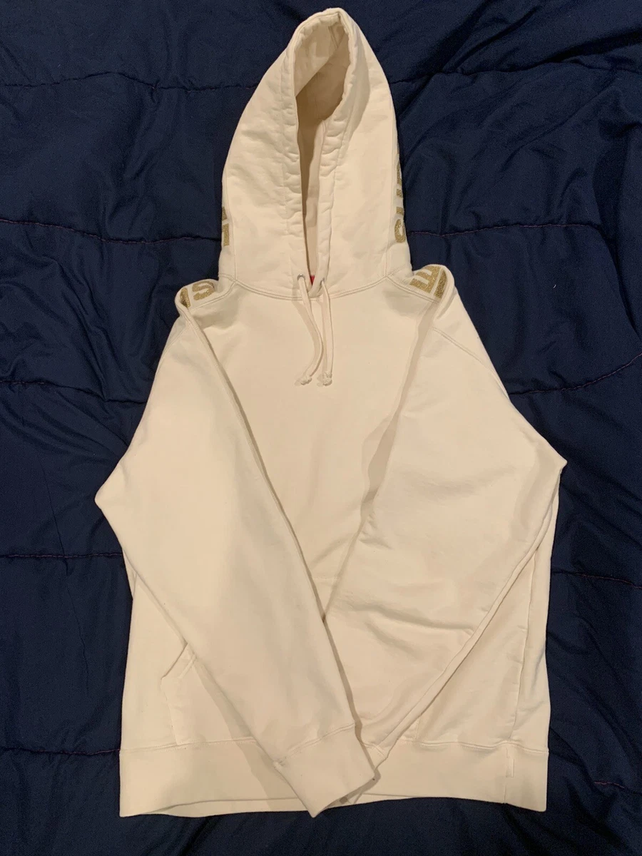 Metallic rib cheap hooded sweatshirt supreme