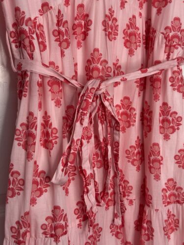 Abito donna Wayward Fancies Eshakti XL rosa rosso floreale con cintura e tasche a strati - Foto 3 di 15