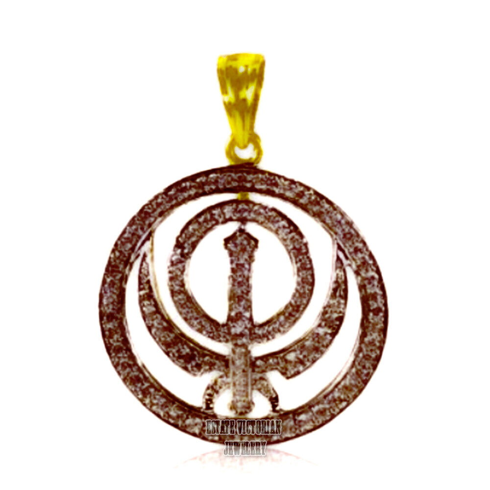 Trudeau'S Explosive Accusations: India'S Link To Sikh Leader'S Killing 19 Religion 3.02Ctw Genuine Rose Cut Diamond Silver Victorian Sikh Khanda Pendants