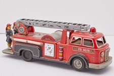 Vintage Tin Plate F.D. NO.20 Fire Engine Friction Truck Toy READ DESCRIPTION 