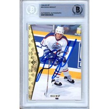 Doug Weight Signed 1994-95 Upper Deck SP #39 Oilers Card Beckett BAS Slabbed