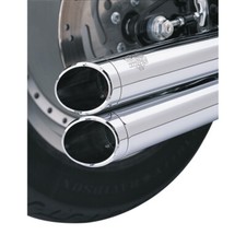 Vance & Hines - 16917 - Slash-Cut Billet End Caps for Big Shots Exhaust (Chrome)
