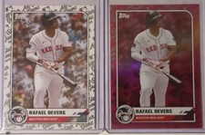 2025 Topps All Star Game Rafael Devers #74 Pink Foil /250 & Base Card