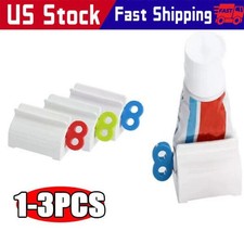 1-3X Toothpaste Squeezer Bathroom Tube Easy Stand Dispenser Rolling Holder Seat