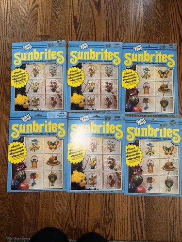 Vintage Great Glass Sunbrites Stained Glass Craft Kits Lot 23001-6