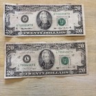 Series 1990 1993 $20 Dollar Bills Lot of 2 Small Face, Circulated — photo 1