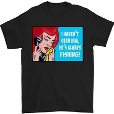 No Lo He Visto Pescar Camiseta Divertida Para Hombre 100% Algodón