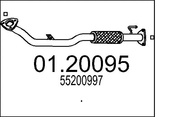 MTS 01.20095 Exhaust Pipe for FIAT - Bild 2 von 3