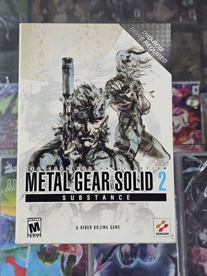 Metal Gear Solid 2 Substance PC 2003 DVD-ROM Konami Complete CIB Big Box Game