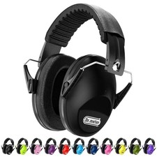 Noise Cancelling Ear Muffs: EM100 SNR27.4 Ear Muffs for Noise Dark Black