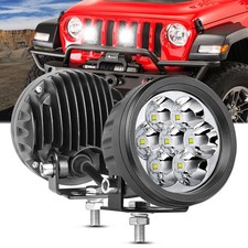 2 3 Led Round Work Light Spot Driving Fog Pod Utv Pickup White Offroad 4wd 3.5