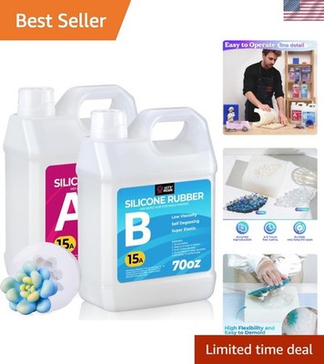 140oz Silicone Mold Making Kit - Translucent Rubber for Creative DIY Projects