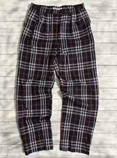 Rare Vintage Pants Burberry  s 100 Wool Nova Check Luxury Size Men M , Wmn 16 .