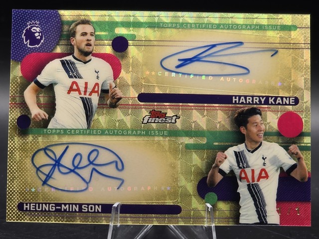 Harry Kane Heung-Min Son 2026 Topps Finest Dual Auto SuperFractor 1/1 Spurs