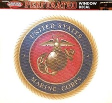 United States Marines Miltary 8 Inch Preforated Window Film Decal Sticker,...