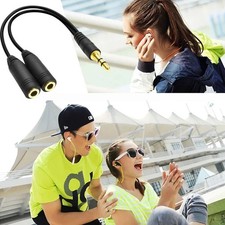Dual Female Audio Cable Y Splitter Cable 3.5 Mm 1 Male To 2 For Earphone Headset