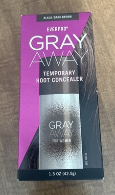 Everpro Gray Away Temporary Root Concealer Black/Dark Brown 1.5 oz