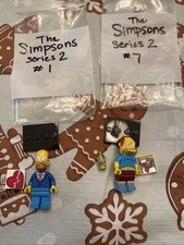 Lego The Simpsons Series 2 Comic Book Guy  Homer MiniFigure Lot Of 2.