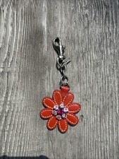 Vintage COACH Jeweled Flower Bag Charm Keyfob Patent Leather Japan Exclusive
