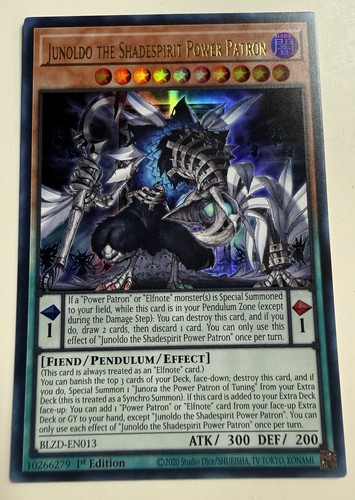 Junoldo the Shadespirit Power Patron BLZD-EN013 Blazing Dominion 1st Edition