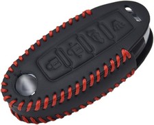 Handmade Stitching Leather Key Fob Cover for Titan Frontier SL Size: 4 buttons