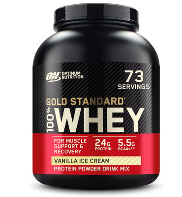 Optimum Nutrition Gold Standard 100% Whey Protein Vanilla Ice Cream, 5 lb