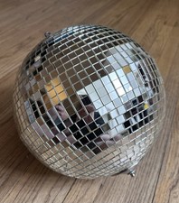 Vintage Disco Ball 12 Inch Diameter Retro 1960s 1970s Mirrored Mosaic