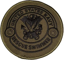 USN NAVY RESCUE SWIMMER PATCH SO OTHERS MAY LIVE SAR SEARCH AND RESCUE OD GREEN